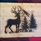 Forest Animal Stencils Bear Deer Stencils for Wood Burning Reusable Wildlife Mountain Pine Tree Stencil for Painting on Wood Wall Fabrics DIY Crafts